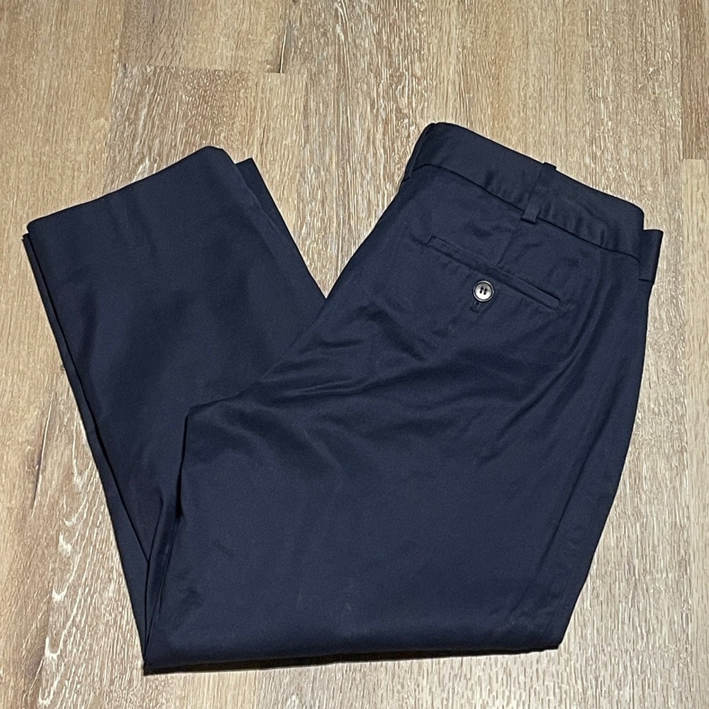 Talbots Petites Curvy Fit Cropped Pants Women's 6P Navy Blue‎ Cotton Blend EUC